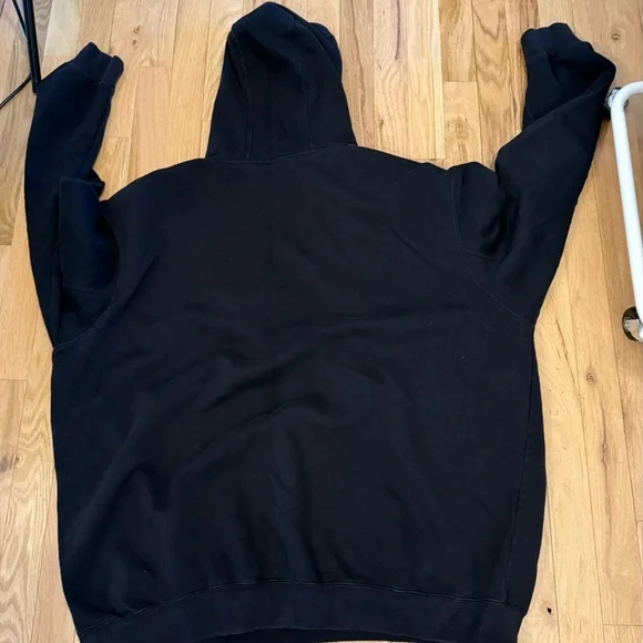 Black New Orleans Saints Hooded Sweatshirt with Gold Fleur-de-Lis XXL - Picture 3 of 8